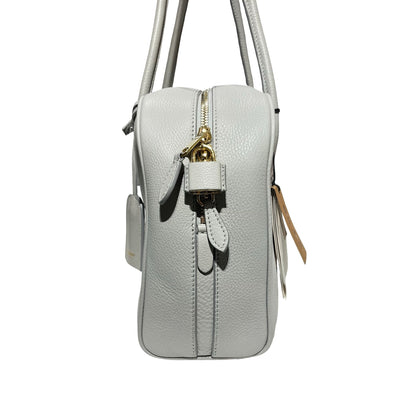 Used BURBERRY Tote Bag Grey GHW
