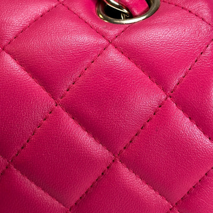 Used CHANEL Mini Classic Flap Two Way Shoulder Bag Pink GHW