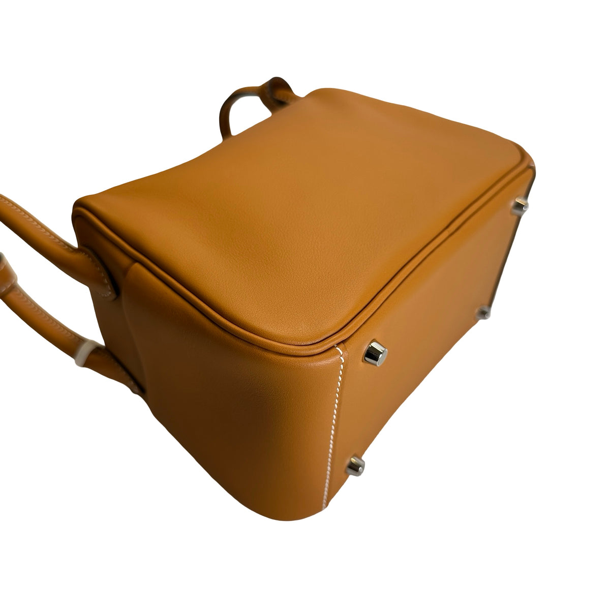 Brand New HERMES Swift Mini Lindy Shoulder Bag Toffee PHW