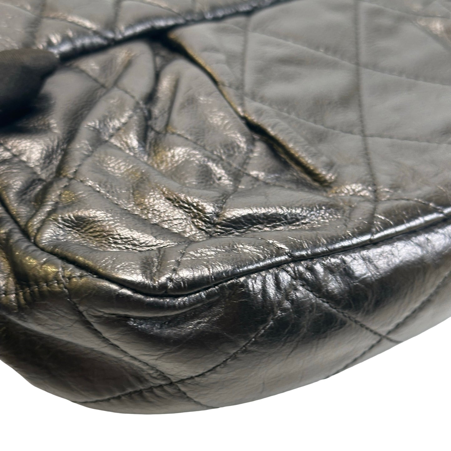 Used CHANEL Quilted Leather Quilted Bag Chain Shoulder Bag Black