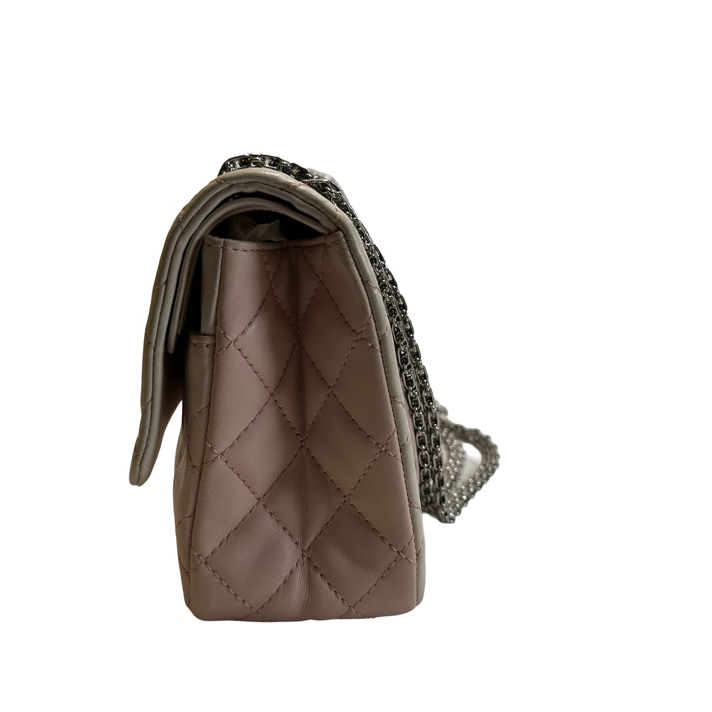 Used CHANEL Quilted 2.55 Reissue Shoulder Bag Pink Cream Ombre