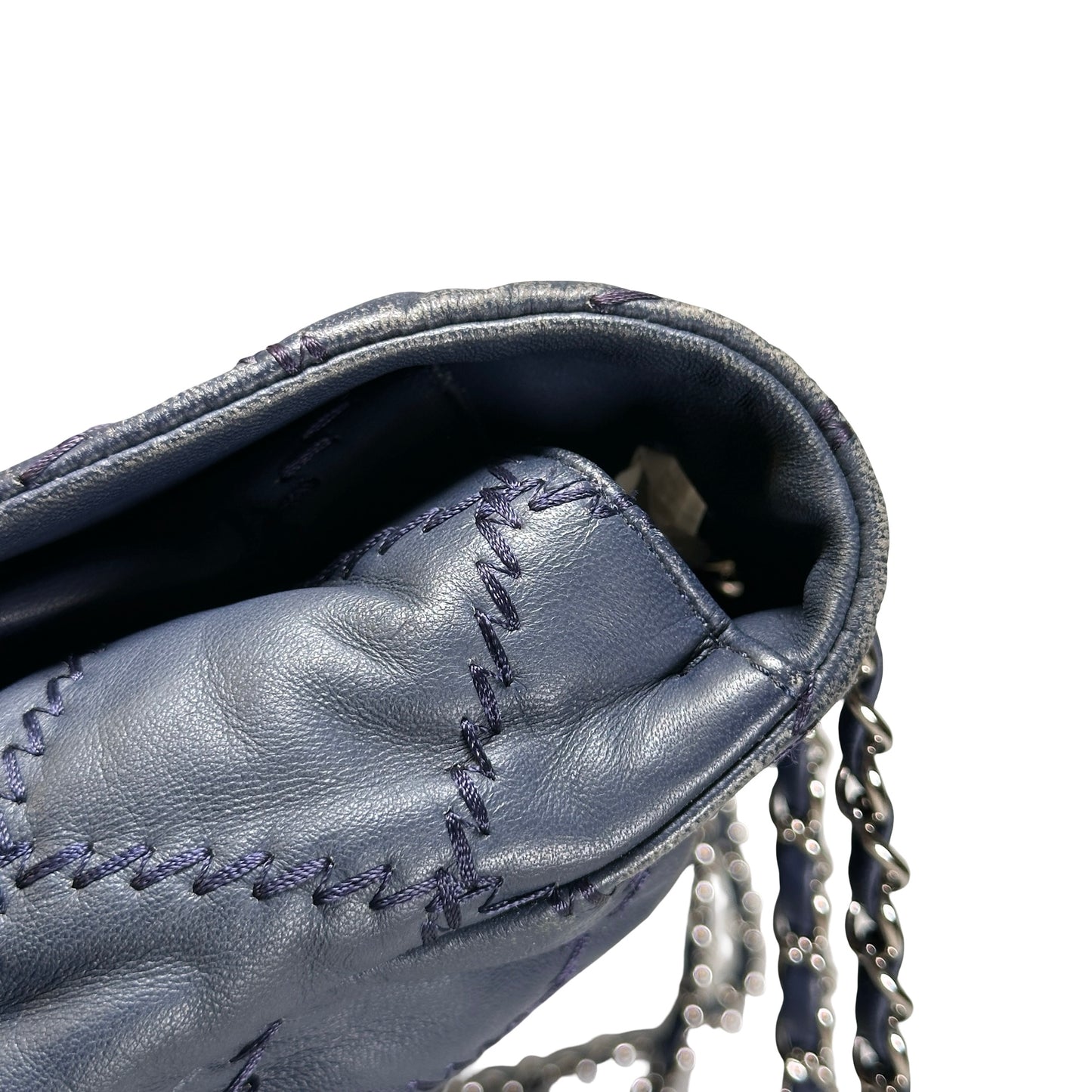 Used CHANEL Ultimate Stitch Flap Bag Wild Stitch Chain Shoulder Bag Navy PHW