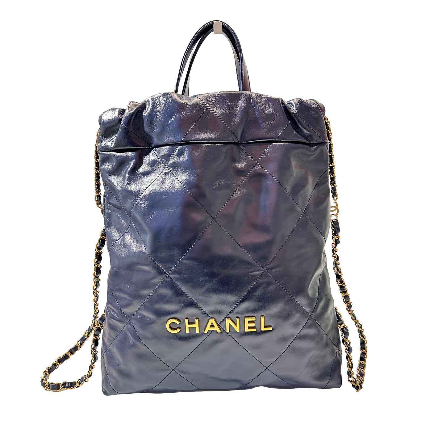 Used CHANEL backpack 23p small Backpack Navy