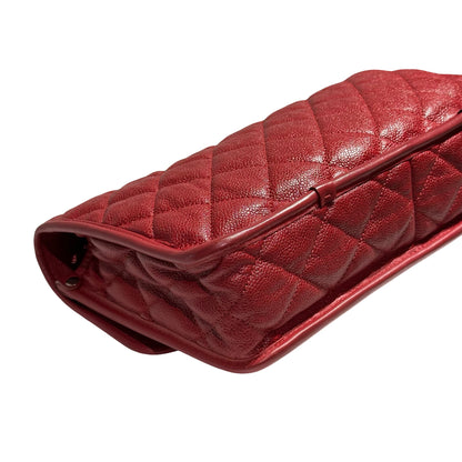 CHANEL CHAIN SHOULDER BAG RED CAVIAR SKIN PHW [3001111]