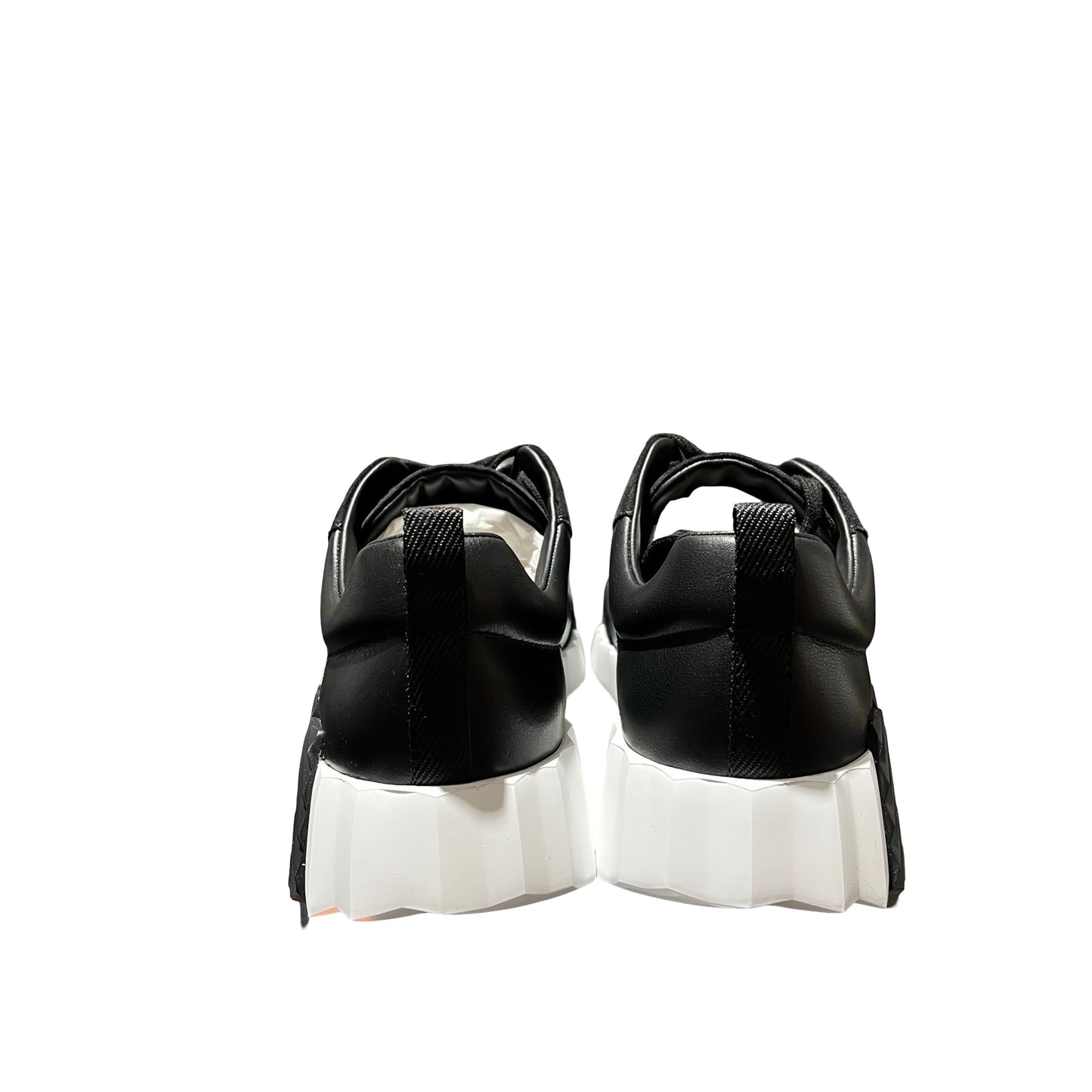 New HERMÈS Calfskin Leather Sneakers Black White