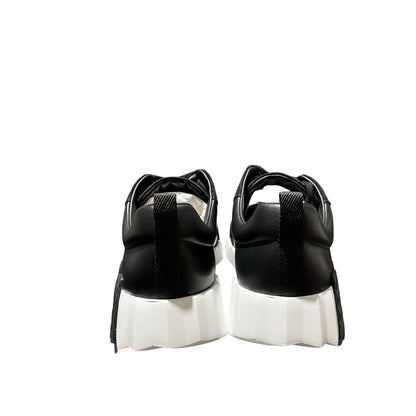 New HERMÈS Calfskin Leather Sneakers Black White