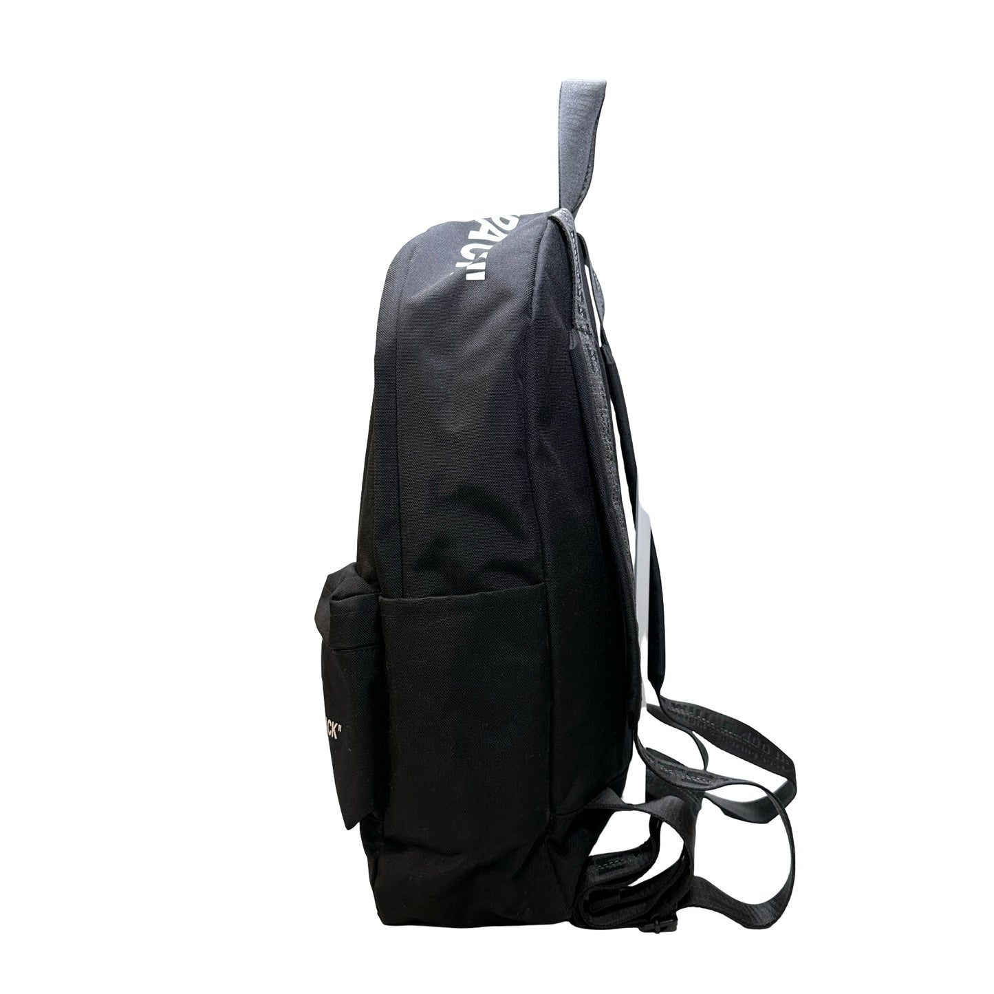 Used OFF WHITE Canvas Backpack Black
