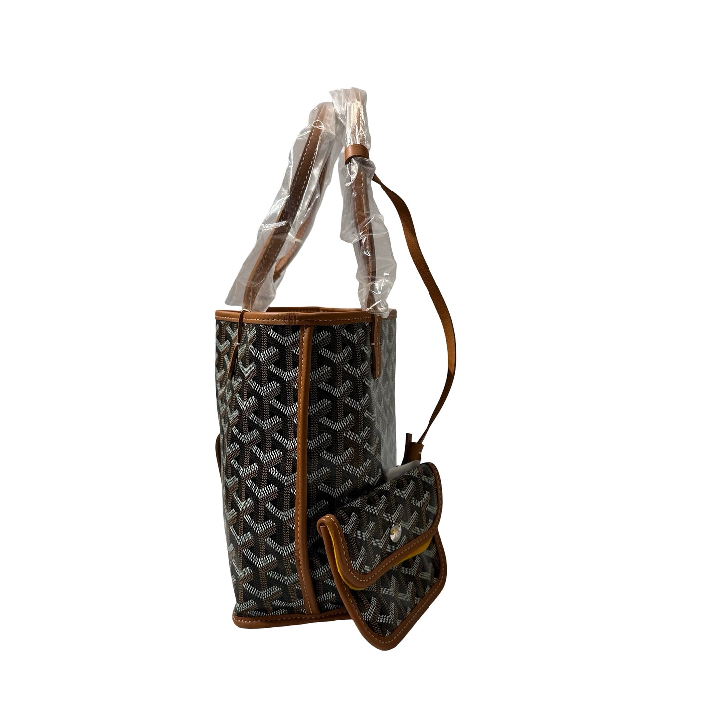 New GOYARD Sac Anjou Mini Hobo Bag Brown Black