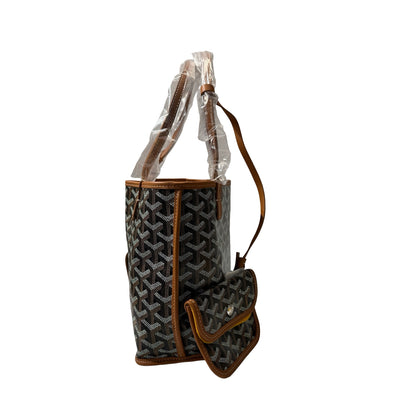 New GOYARD Sac Anjou Mini Hobo Bag Brown Black