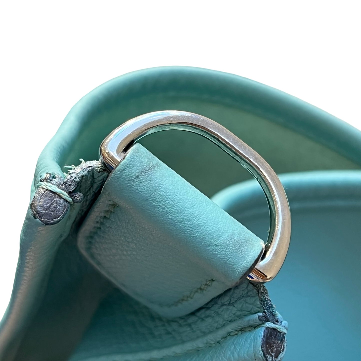 Used HERMÈS Evelyne Shoulder Bag 3P Bleu Atoll PHW