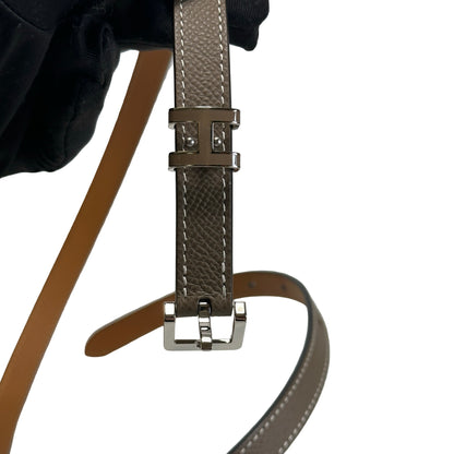 Used HERMES Epsom Kelly Belt Black Gold