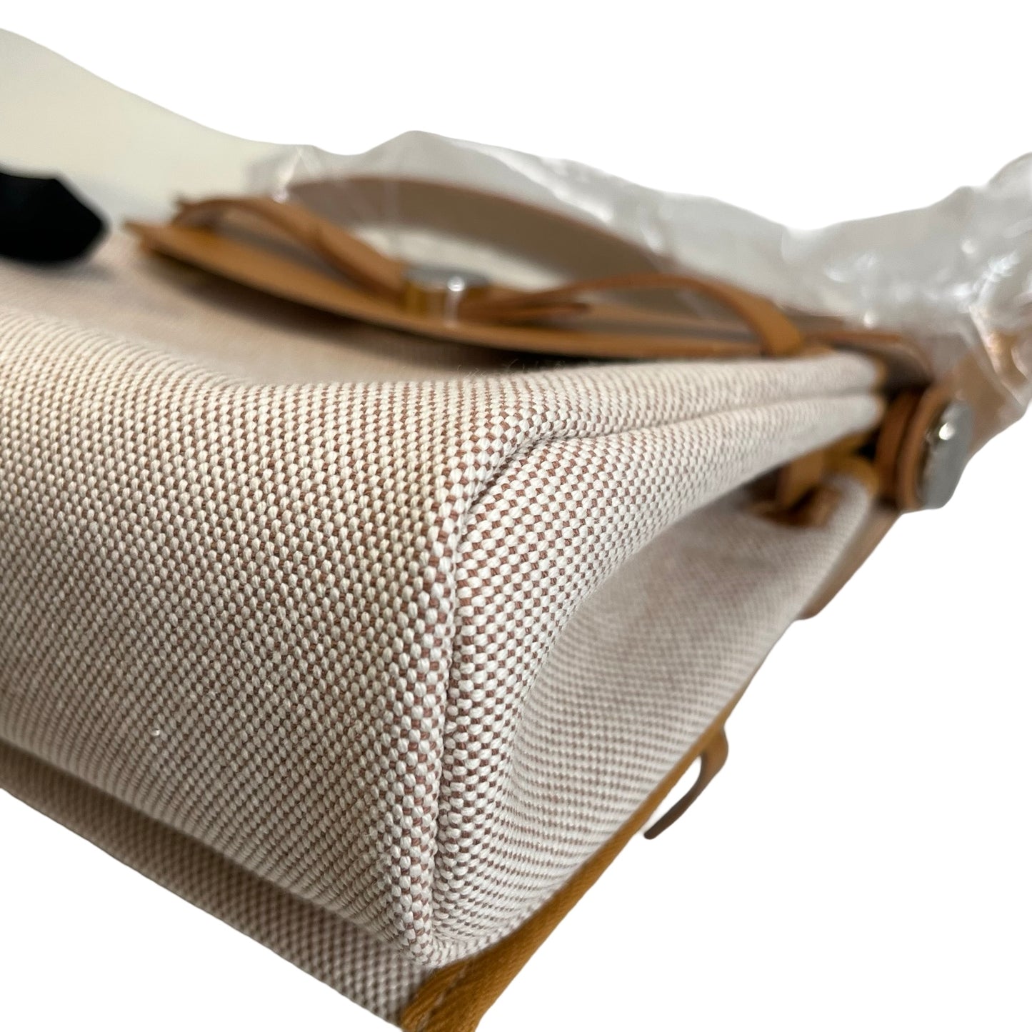 Brand New HERMES Toile Mini Herbag Cross body bag Tan Beige