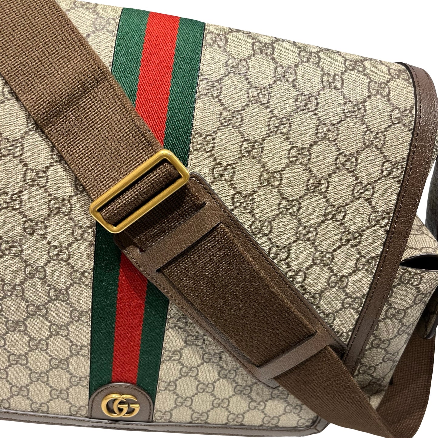Used GUCCI Canvas Cross Body Bag Brown