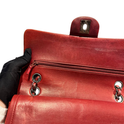 Used CHANEL Quilted Classic Flap Chain Shoulder Bag Red
