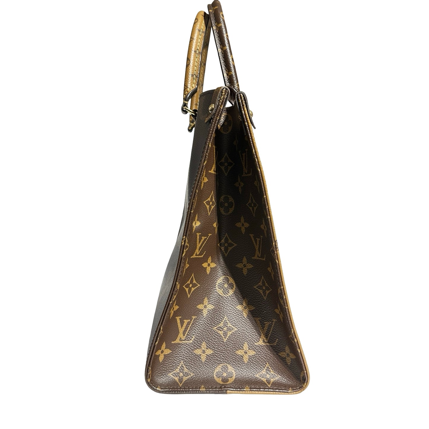 Used LOUIS VUITTON Canvas Used Louis Vuitton Monogram Brown On the Go Tote Bag Brown GHW