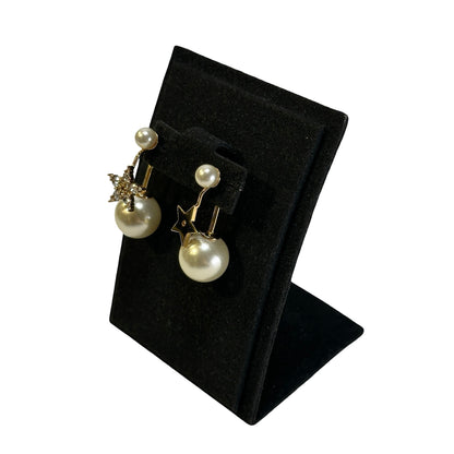 DIOR Pearl Star Tribales Earrings Gold White