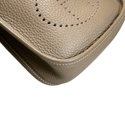 Used HERMES TC Mini Evelyne Crossbody Bag Etoupe PHW