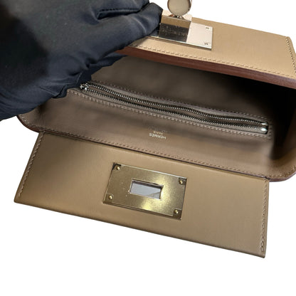 Used HERMES Togo Leather Mini 2424 Handbag ETOUPE/ETOU PHW