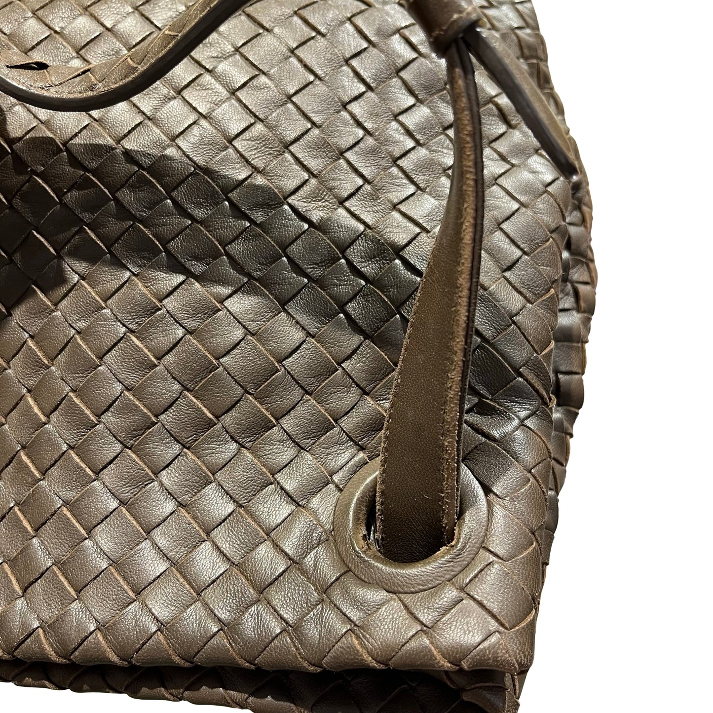 Used Bottega Veneta Calfskin Leather Tote Bag Brown
