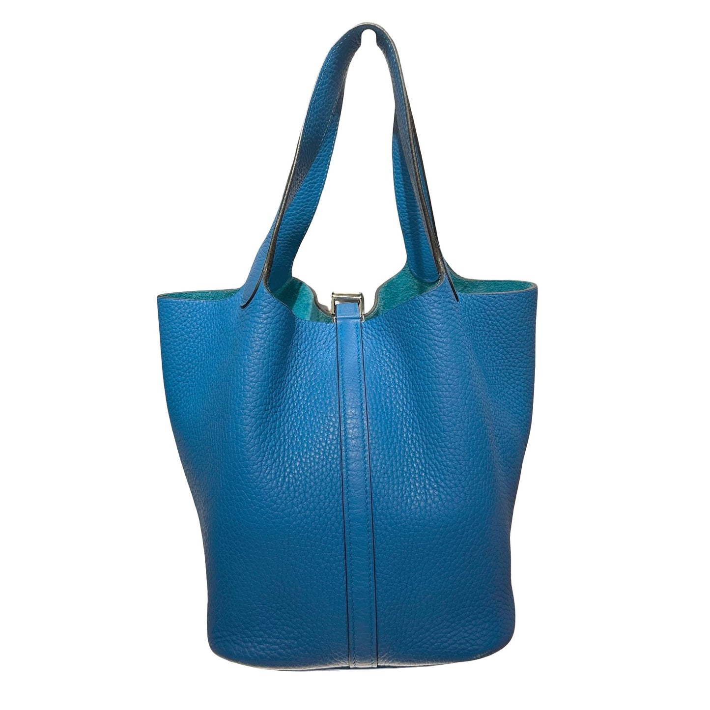 Used HERMÈS TC Picotin 22 Handbag Blue PHW