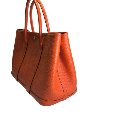 Used HERMES Negonda Garden Party Tote Bag Orange