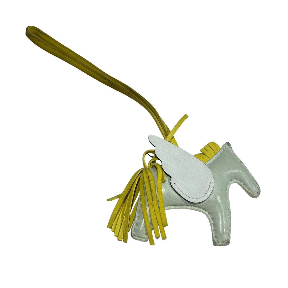 Used HERMES Leather Rodeo Pegase Rodeo Vert d'Eau Craie Lime
