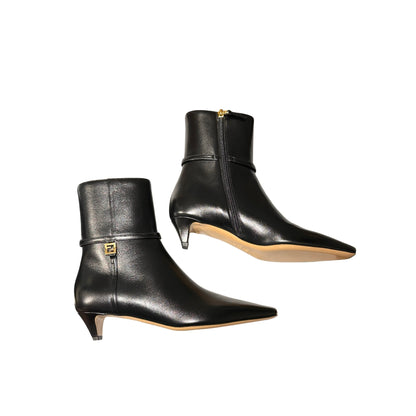 Unused FENDI BOOTS Shoes Black GHW