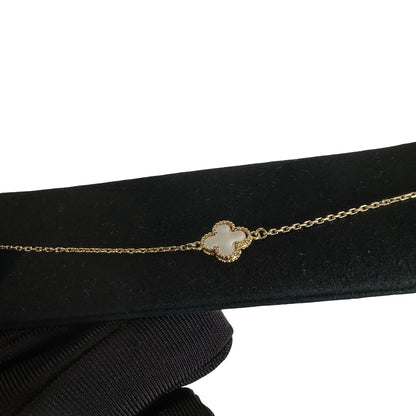 Used VAN CLEEF & ARPELS Mother of Pearl Sweet Alhambra BRACELET White GHW