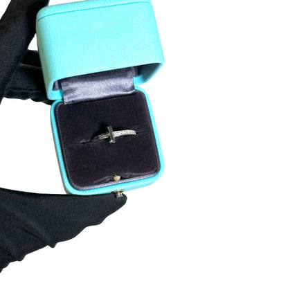 Used TIFFANY & CO. White Gold T - Wire Ring Silver