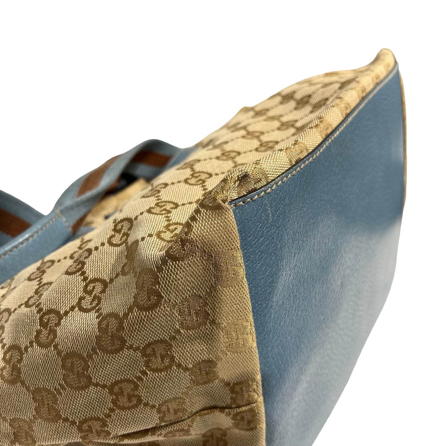 GUCCI BROWN CANVAS HAND BAG [3000652]