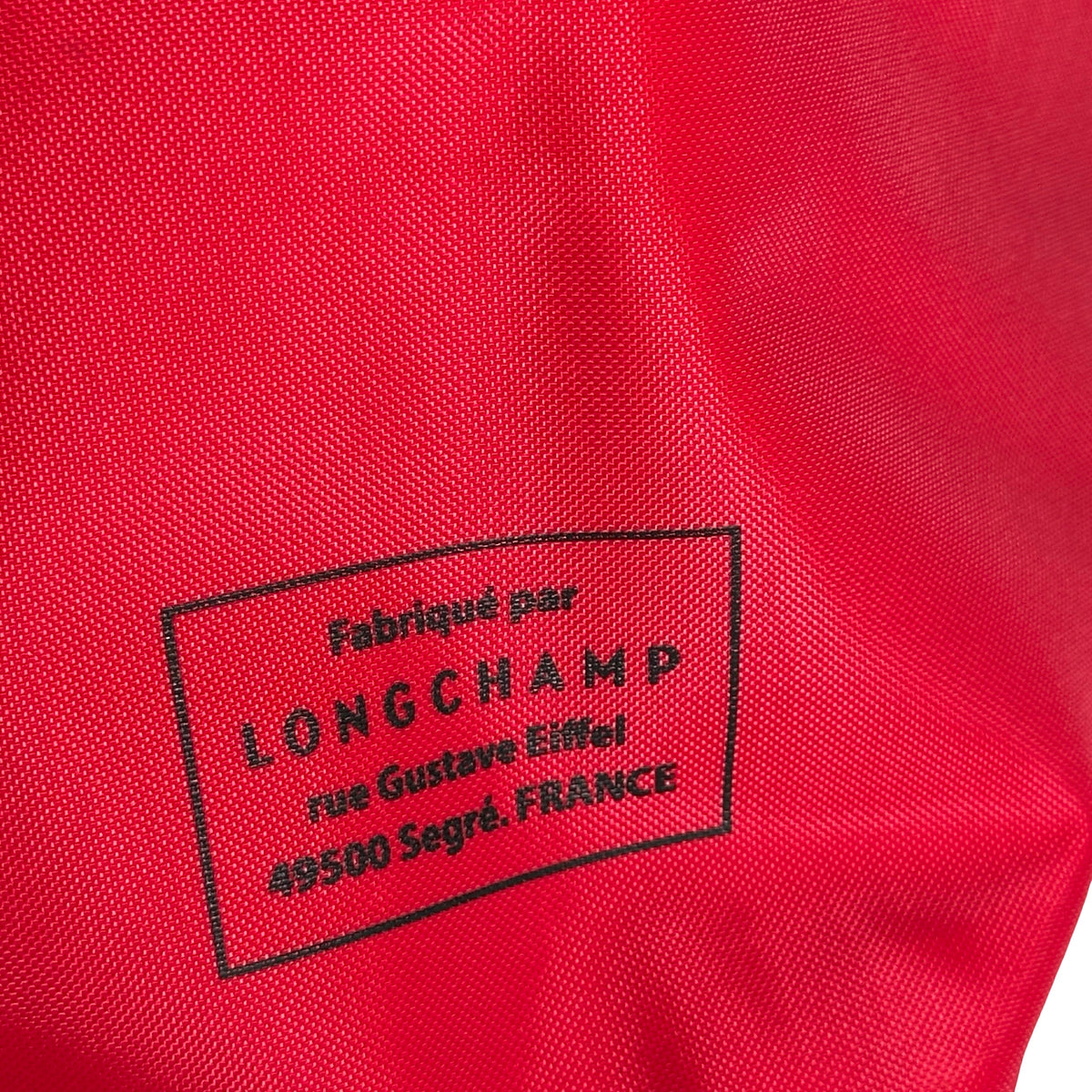 Used LONGCHAMP Eiffel Tower Print Le Pliage Eiffel Tower Tote Bag Red Brown