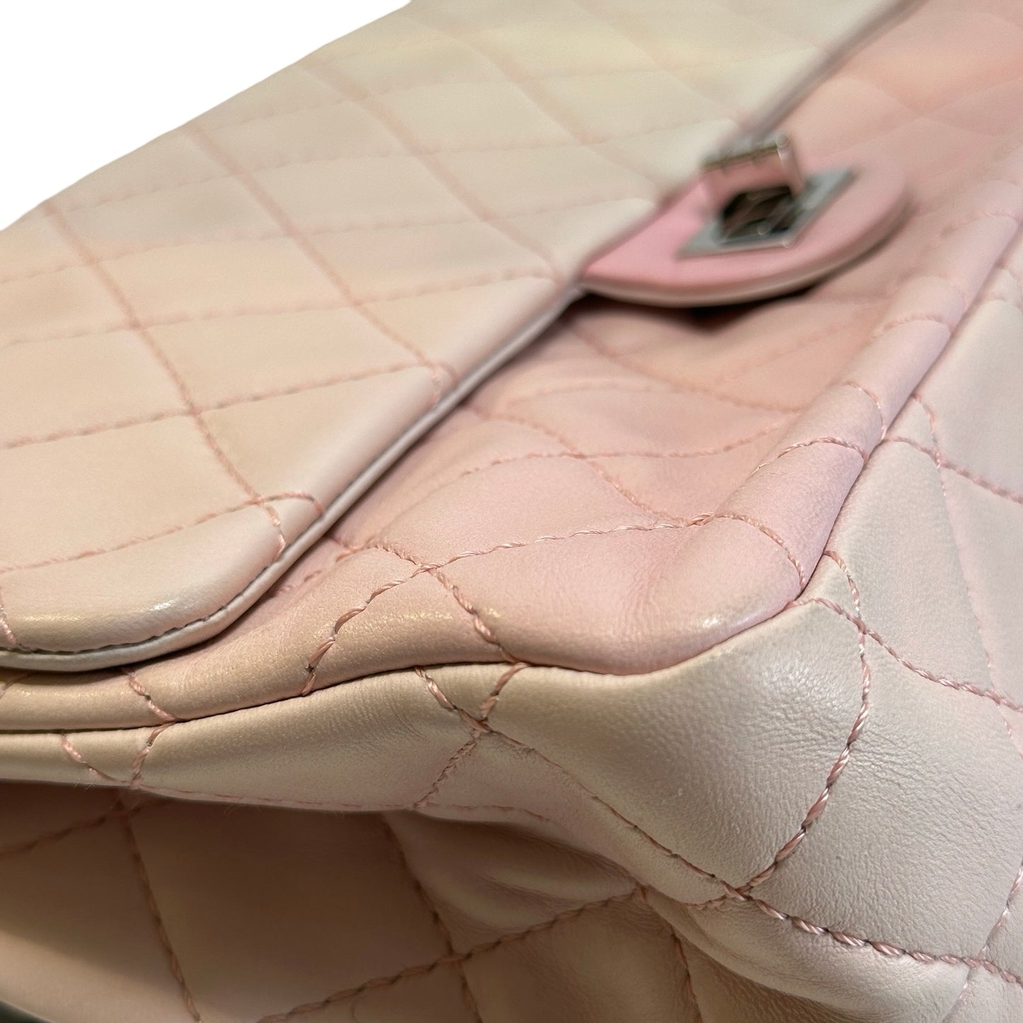 Used CHANEL Quilted 2.55 Reissue Shoulder Bag Pink Cream Ombre