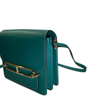 Used HERMES Epsom Roulis Shoulder Bag Green