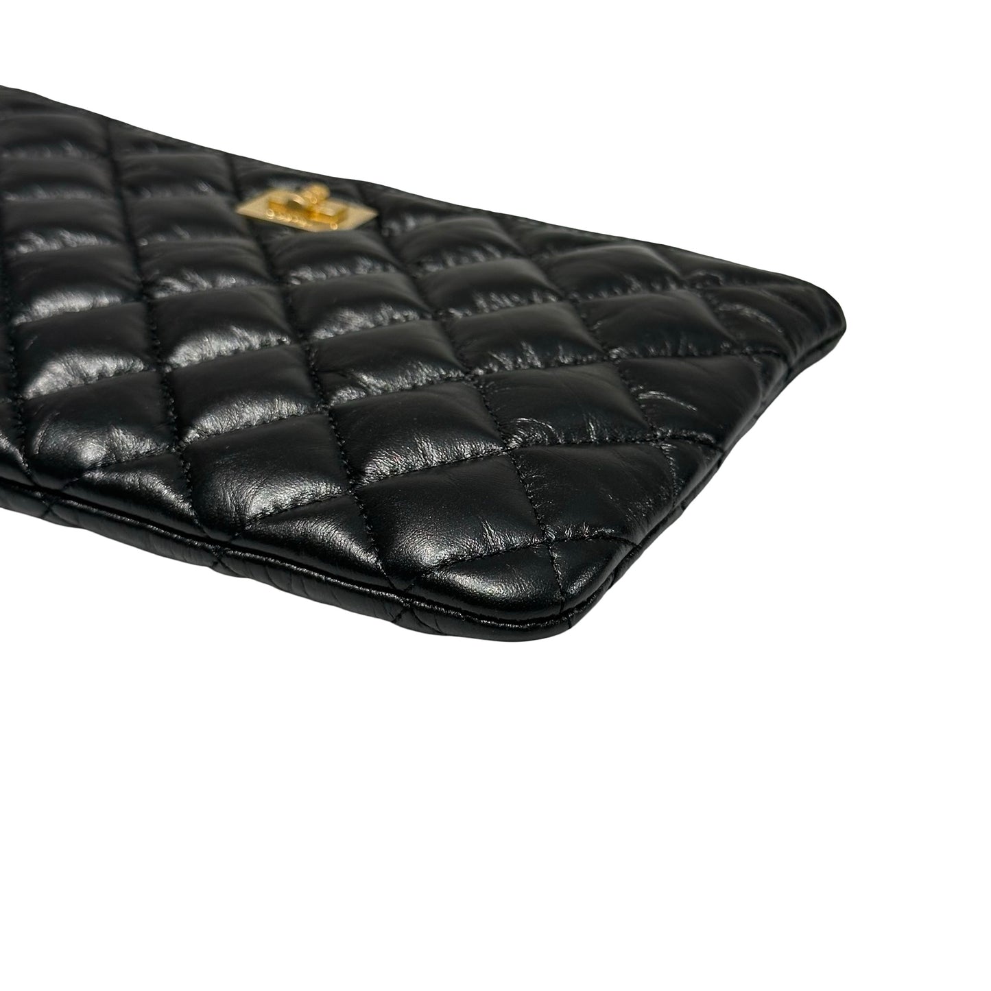 Unused Chanel 2.55 POUCH Pouch Black GHW