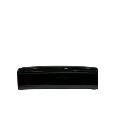 Used SAINT LAURENT Patent Leather Manhattan Medium Shoulder Bag Black GHW