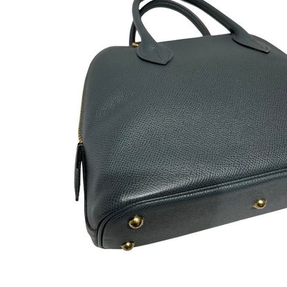 Used HERMÈS BOLIDE 25 Two Way Shoulder Bag Blue GHW