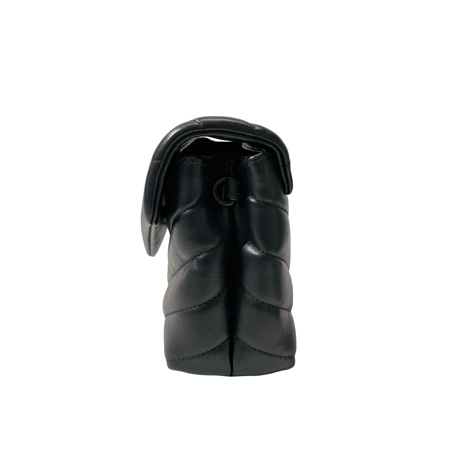 SAINT LAURENT Matelassé Calfskin Loulou Shoulder Bag Black