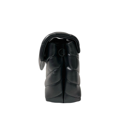 SAINT LAURENT Matelassé Calfskin Loulou Shoulder Bag Black