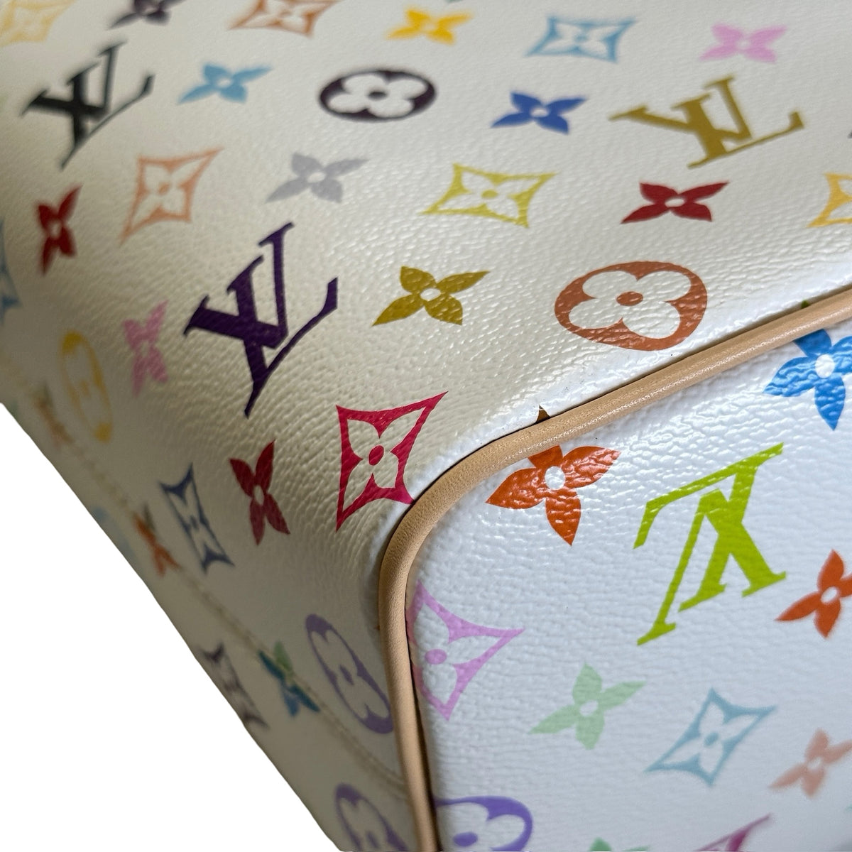 LOUIS VUITTON Monogram Multicolor All in BB Bucket Bag White Multicolor