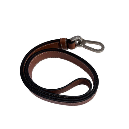 Used LOEWE Leather Anagram Heel Pouch Crossbody Bag Brown，PHW