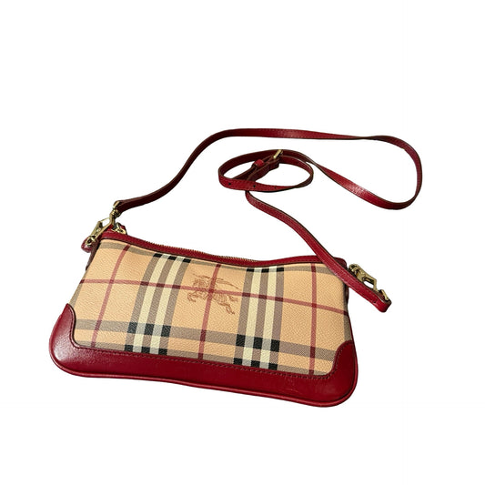 Used BURBERRY Cross body Cross Body Bag Red Beige GHW
