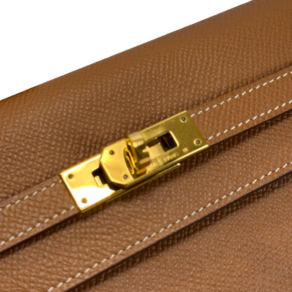 Used HERMES Epsom Kelly Long wallet Gold