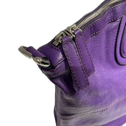 GIVENCHY PURPLE LEATHER SHOULDER BAG [3000658]