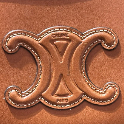 Used CÉLINE Clutch On Chain Shoulder Bag Brown GHW