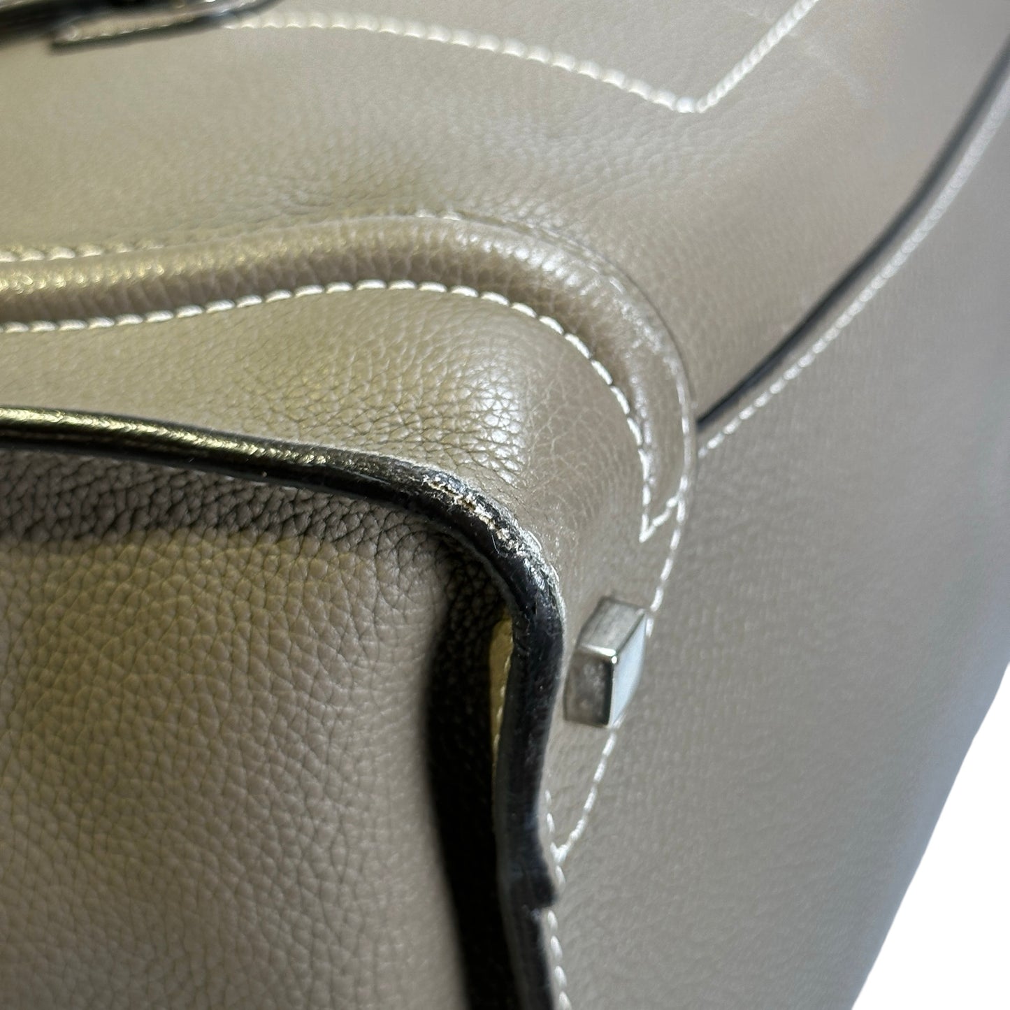 Used CELINE Leather Phantom Handbag Taupe