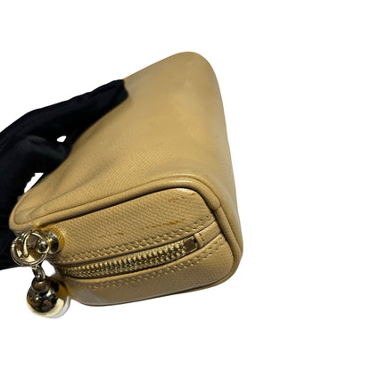 CHANEL CLUTCH BEIGE CALFSKIN GHW [3000697]