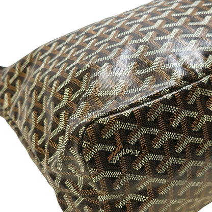 Used GOYARD Monogram BOHEME HOBO Hobo Bag Black Brown White