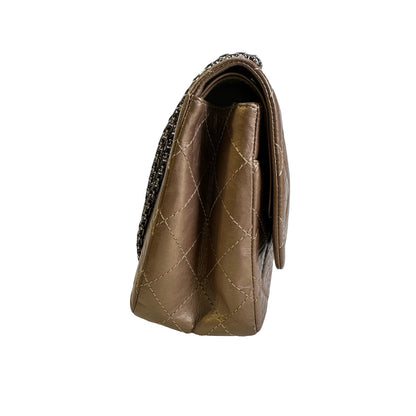 Used CHANEL Quilted 2.55 Reissue Chain Shoulder Bag Bronze