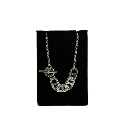 Used HERMES Silver 925 Chaine d'Ancre Amulette Necklace Silver