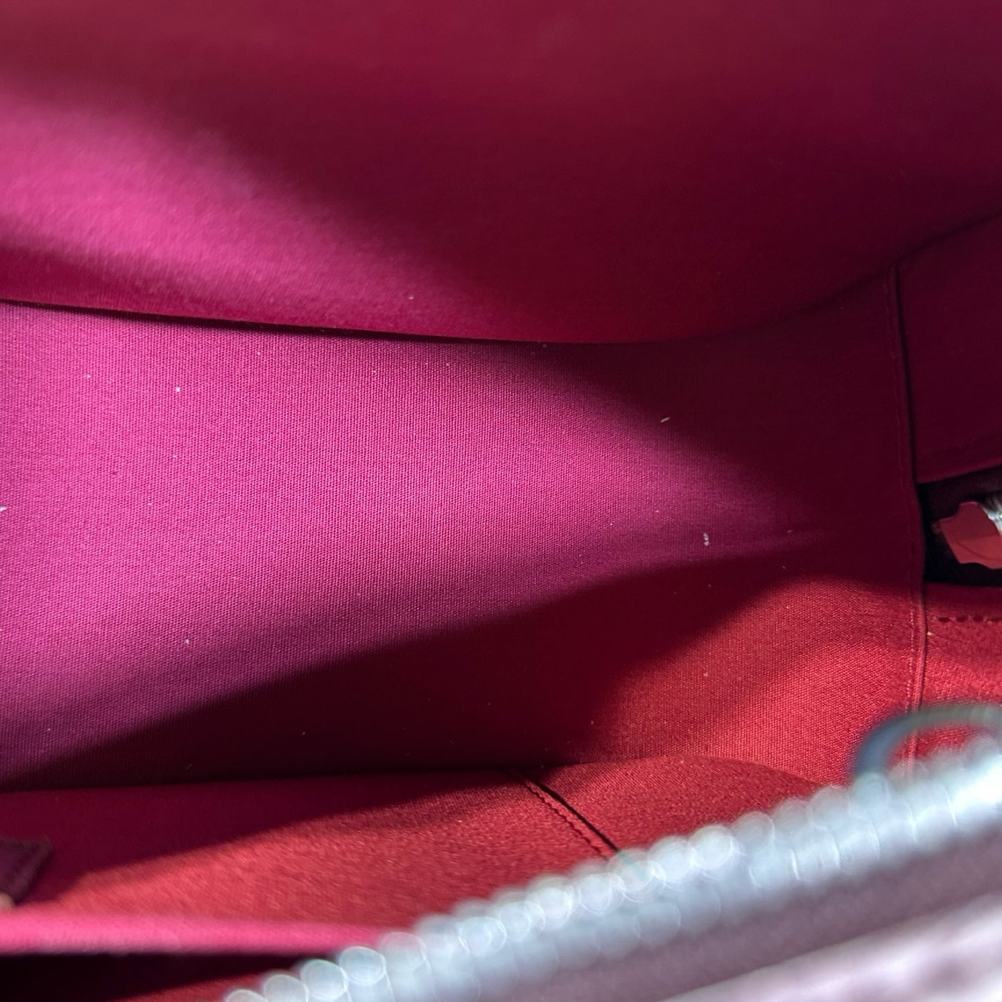 Used LOUIS VUITTON Monogram Satchel PHW Red